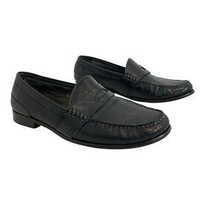 Cole Haan Womens Size 11 Black Leather Slip On Penny Loafer Shoes